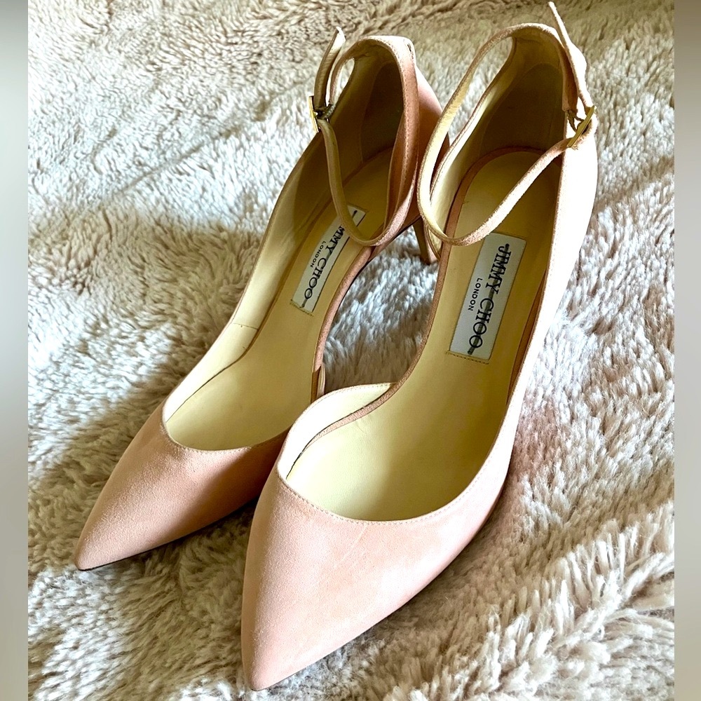 Jimmy Choo Swede Heels Pumps 39.5 8.5 9 9.5